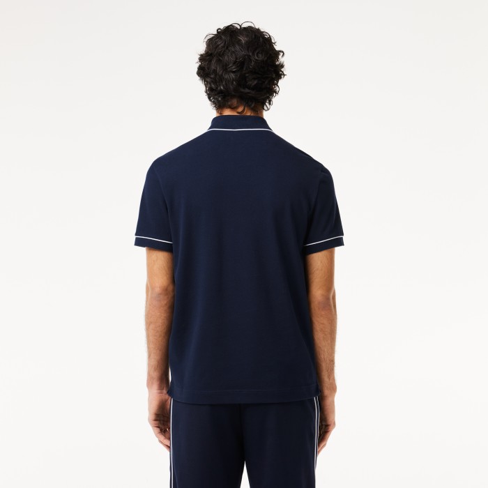 мужское поло  smart paris из органического хлопка от бренда lacoste вид слева