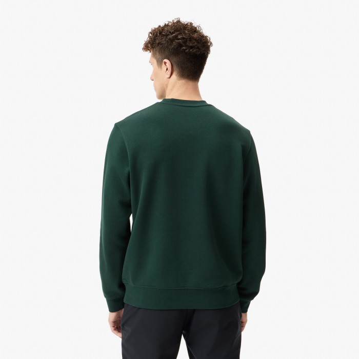 мужской хлопковый свитшот  классического кроя от бренда lacoste вид слева