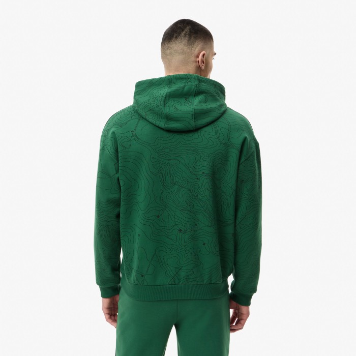 мужской хлопковый свитшот  оверсайз от бренда lacoste вид слева