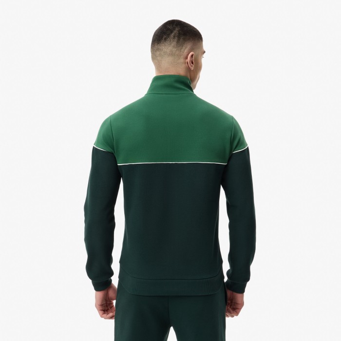 мужской хлопковый свитшот  приталенного кроя от бренда lacoste вид слева