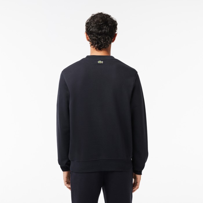 мужской хлопковый свитшот  с флисом от бренда lacoste вид слева