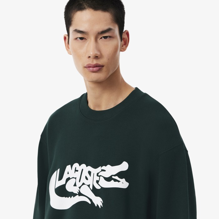мужской хлопковый свитшот  от бренда lacoste вид слева