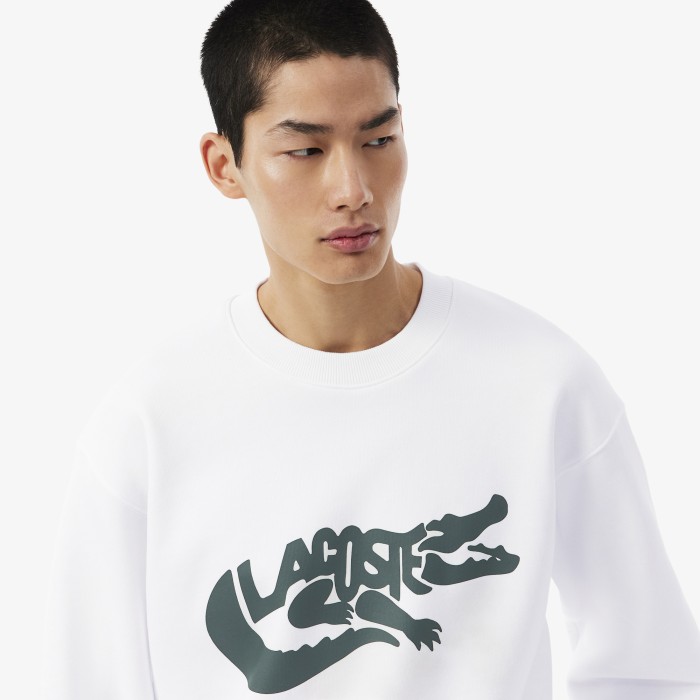 мужской хлопковый свитшот  от бренда lacoste вид слева
