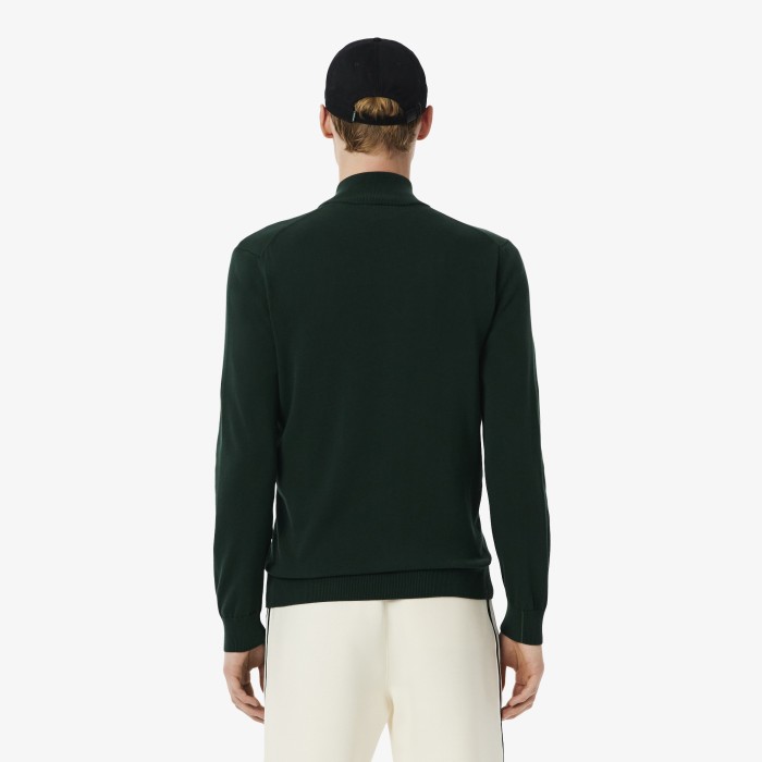 мужской свитер  на молнии из органического хлопка от бренда lacoste вид слева