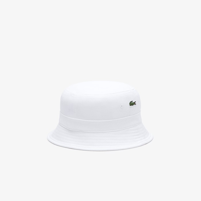 панама  унисекс из хлопка от бренда lacoste вид слева