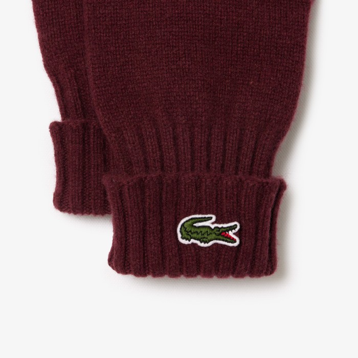 шерстяные перчатки  унисекс от бренда lacoste вид слева