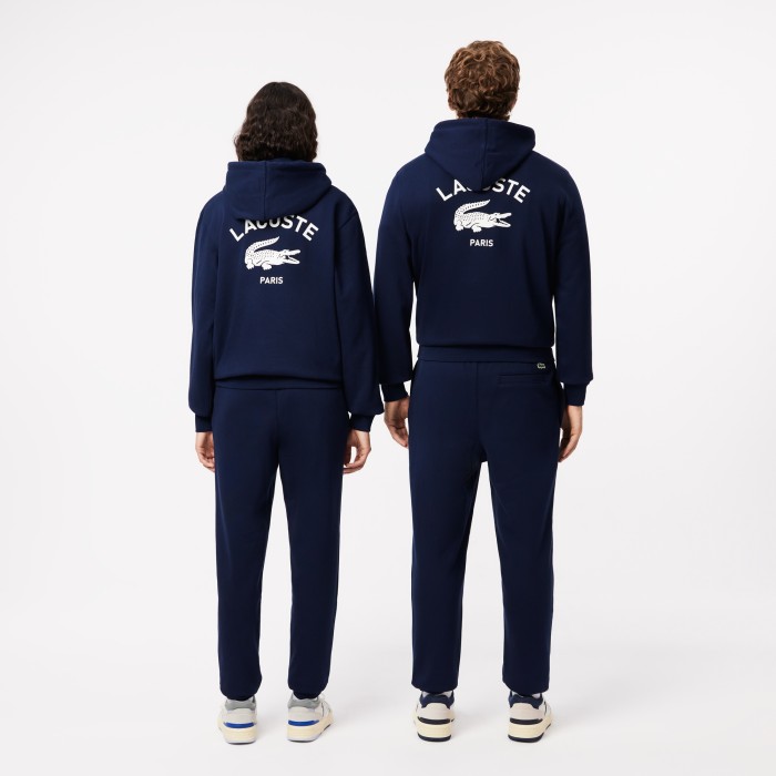 спортивные хлопковые брюки  унисекс от бренда lacoste вид слева