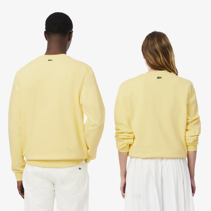 толстовка  унисекс из хлопка от бренда lacoste вид слева