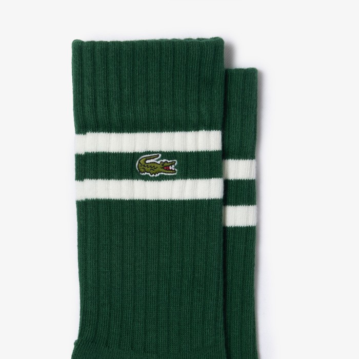 высокие хлопковые носки  terry sole унисекс от бренда lacoste вид слева
