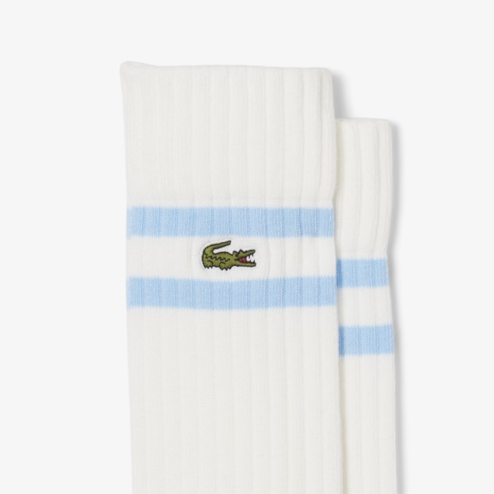 высокие хлопковые носки  terry sole унисекс от бренда lacoste вид слева