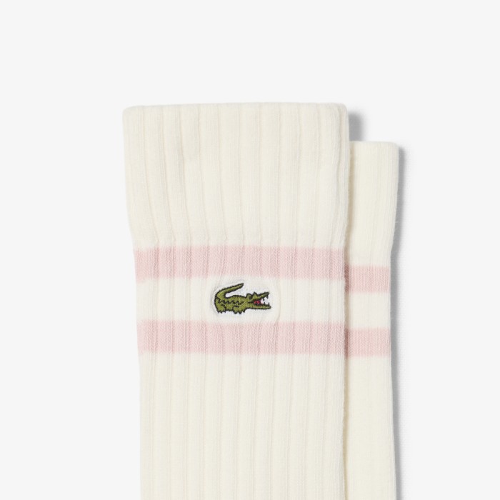высокие хлопковые носки  terry sole унисекс от бренда lacoste вид слева