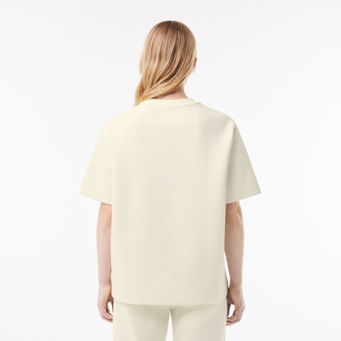 женская футболка  double face оверсайз от бренда lacoste вид слева