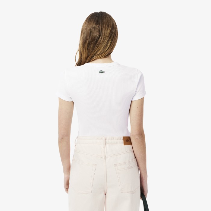 женская хлопковая футболка  urban от бренда lacoste вид слева