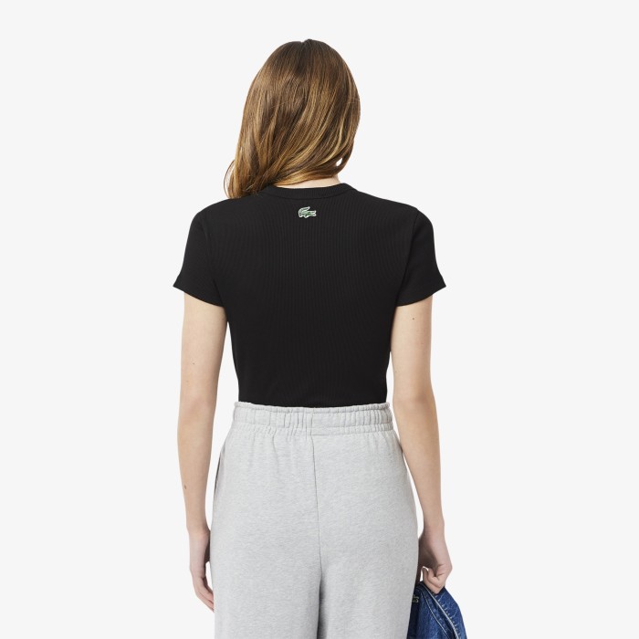 женская хлопковая футболка  urban от бренда lacoste вид слева