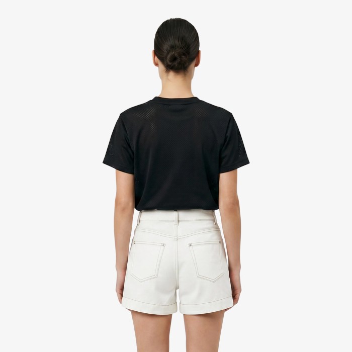 женская хлопковая футболка  от бренда lacoste вид слева