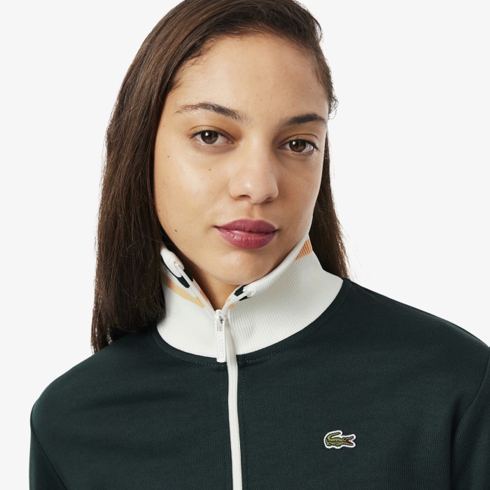 женская хлопковая толстовка  от бренда lacoste вид слева