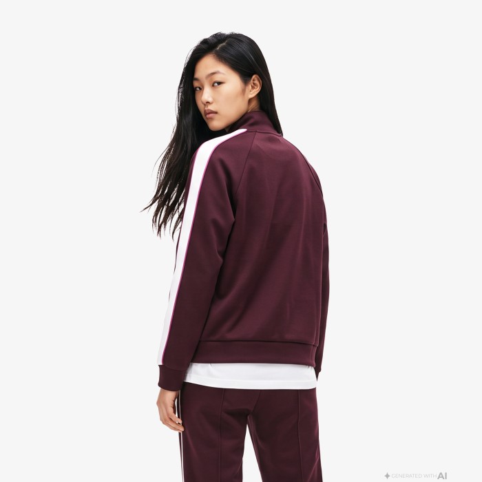 женская хлопковая толстовка  от бренда lacoste вид слева