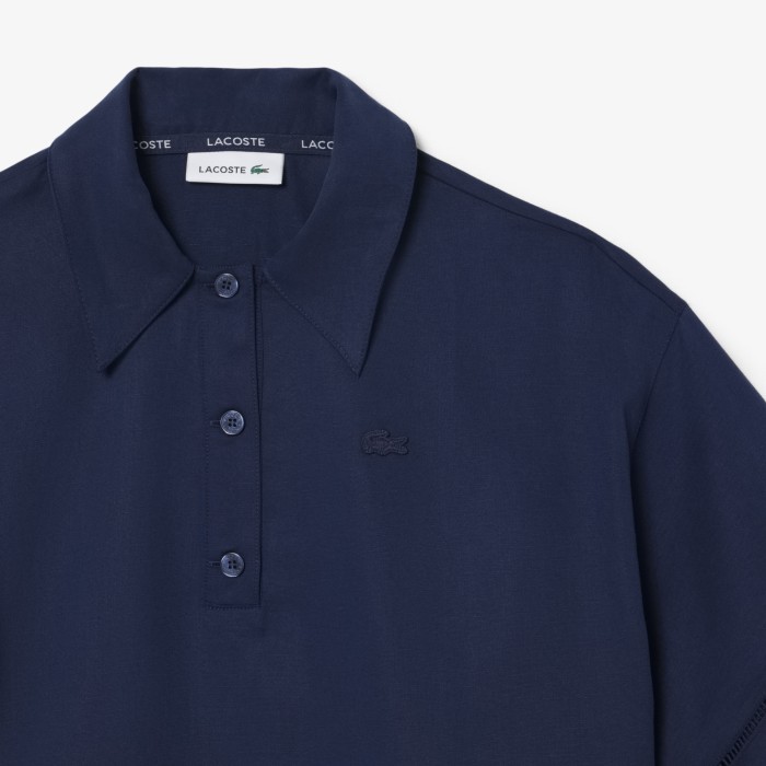 женская рубашка  из смеси льна от бренда lacoste вид слева