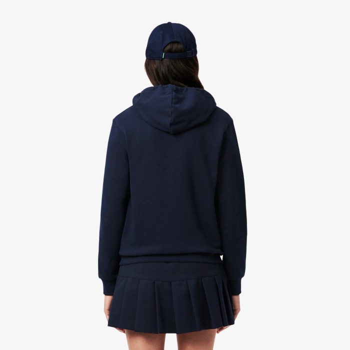 женская толстовка  из органического хлопка от бренда lacoste вид слева