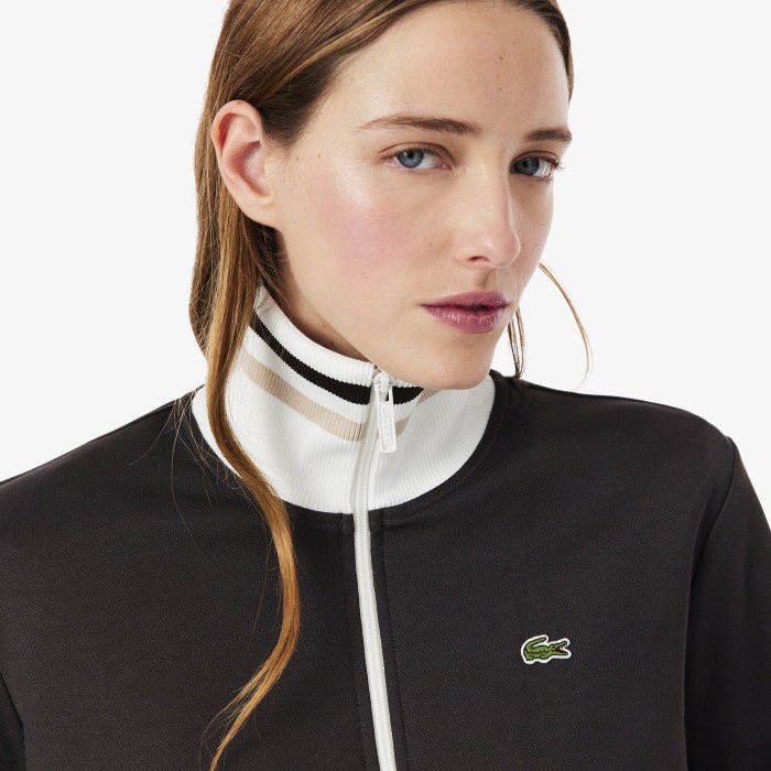 женская толстовка  из органического хлопка от бренда lacoste вид слева