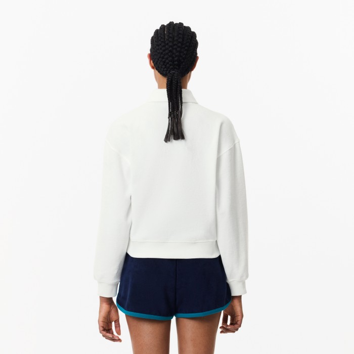 женская трикотажная толстовка  terry от бренда lacoste вид слева