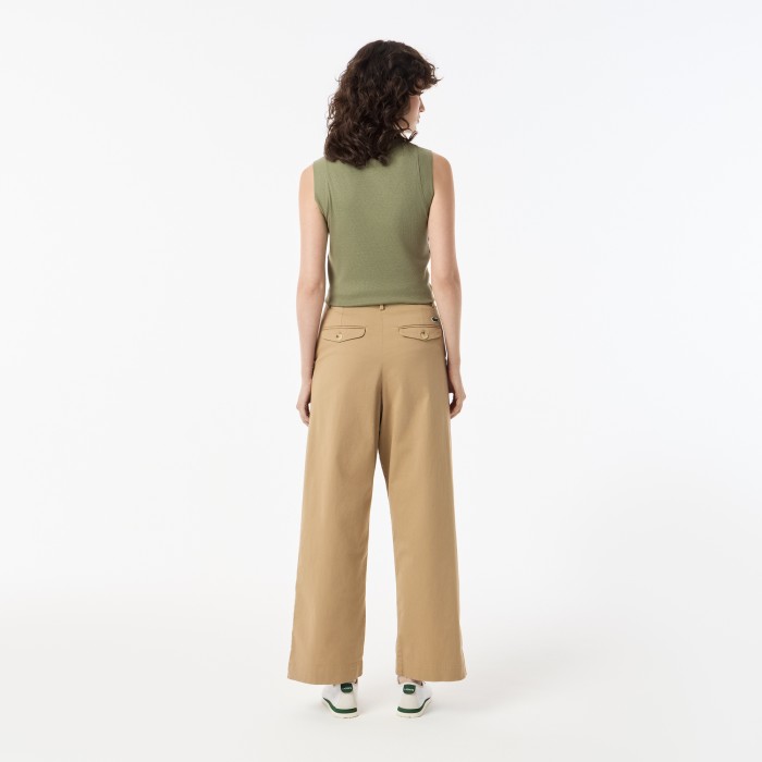 женские брюки  из органического хлопка от бренда lacoste вид слева