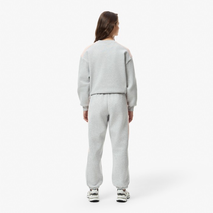 женские хлопковые спортивные брюки  от бренда lacoste вид слева