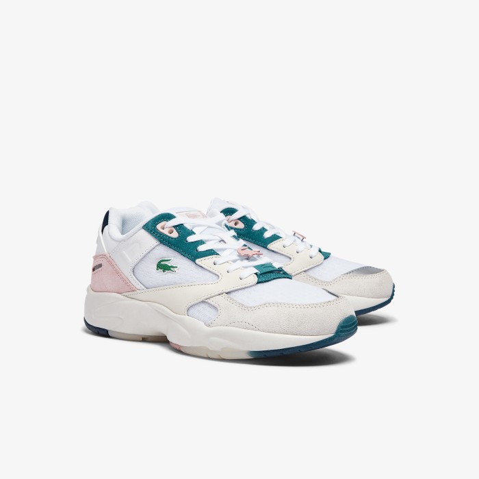 женские кроссовки  storm от бренда lacoste вид слева