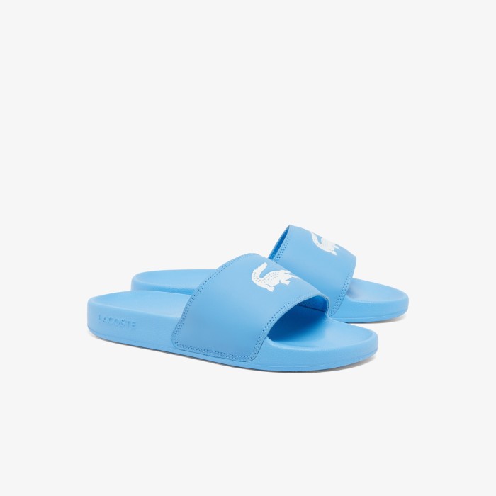 женские сланцы  serve slide 0.0 1251 cfa от бренда lacoste вид слева