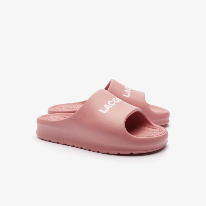 женские сланцы  serve slide 2.0 124 1 cfa от бренда lacoste вид слева