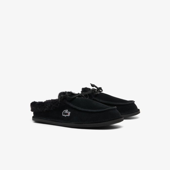 женские утепленные мюли  aubrey mule 226 1 cfa от бренда lacoste вид слева