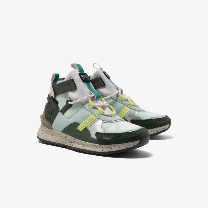 женские зимние ботинки  run breaker от бренда lacoste вид слева