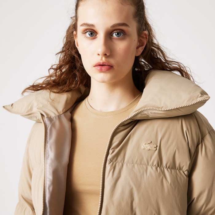 женский пуховик  quilted puffer из франции вид сбоку