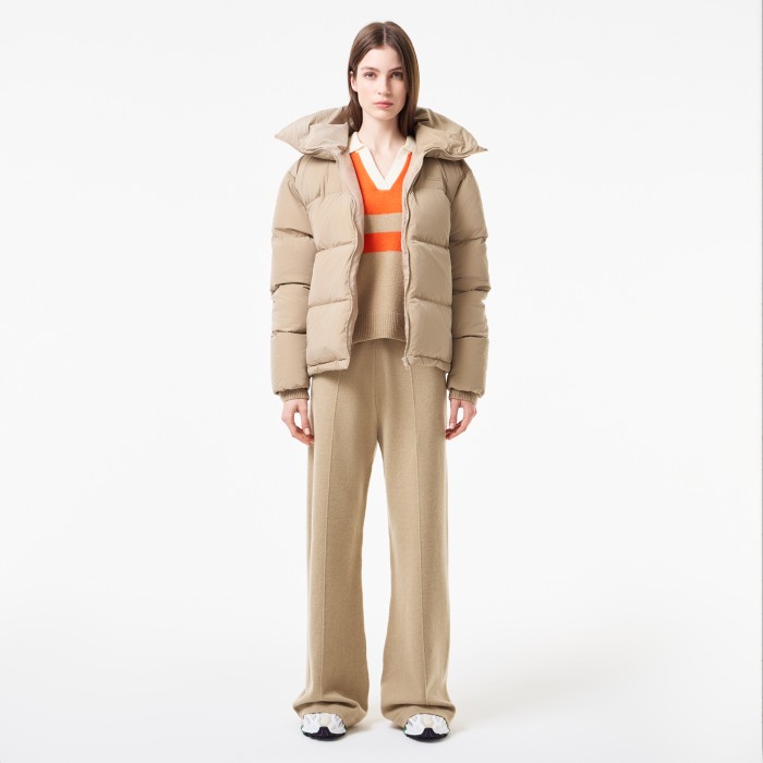женский пуховик  quilted puffer из франции вид сбоку