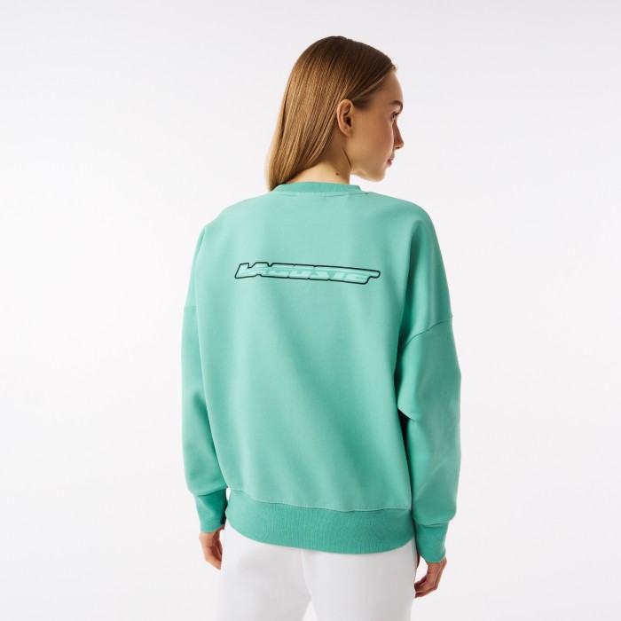 женский свитер  стандартного кроя от бренда lacoste вид слева