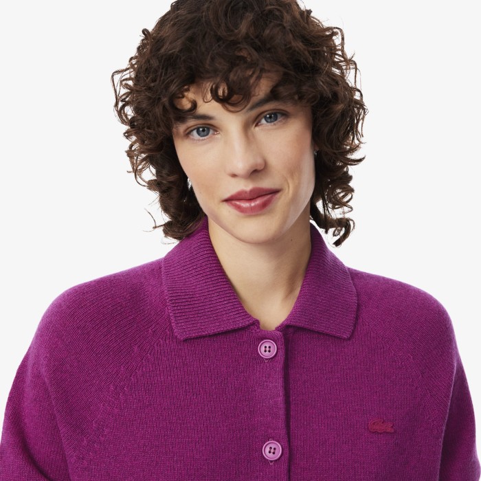 женский свитер  от бренда lacoste вид слева