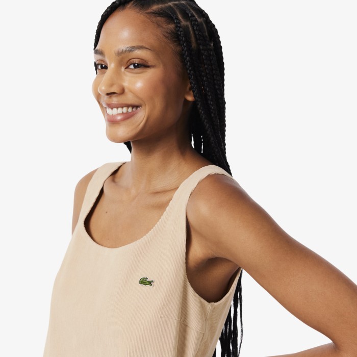 женский трикотажный сарафан  мини от бренда lacoste вид слева