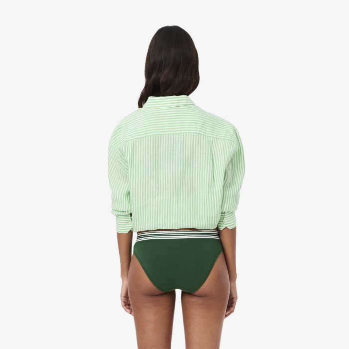 женское нижнее белье  из эластичного хлопка от бренда lacoste вид слева