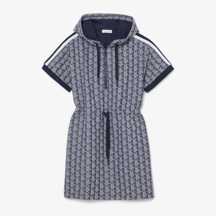 женское платье-худи  jacquard monogram из франции вид сбоку