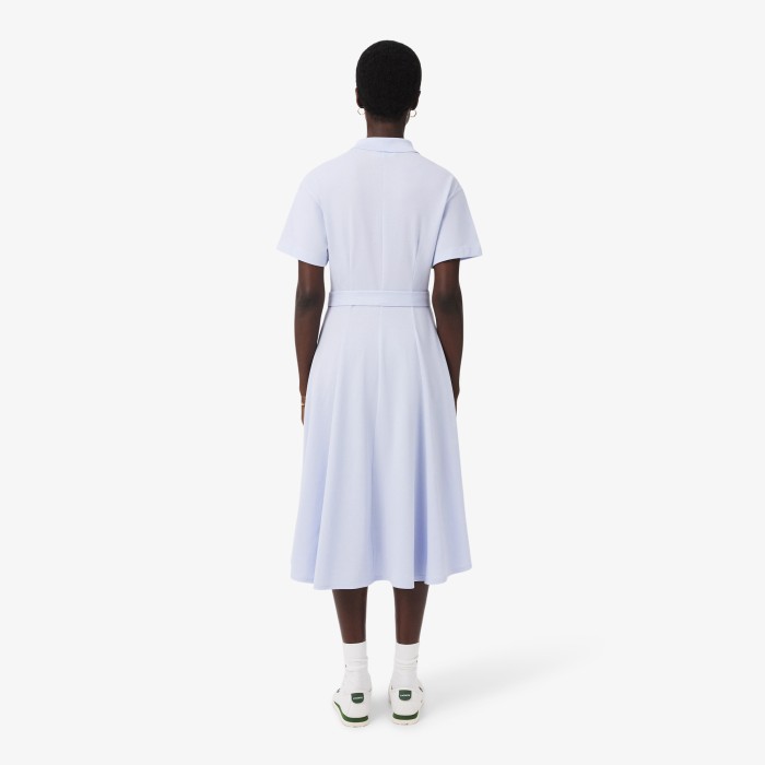 женское платье  из хлопка от бренда lacoste вид слева
