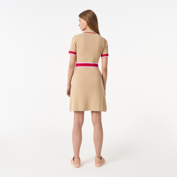женское платье  из вискозы от бренда lacoste вид слева