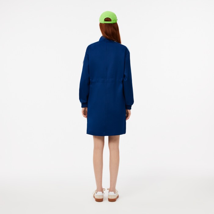 женское платье-толстовка  на молнии от бренда lacoste вид слева
