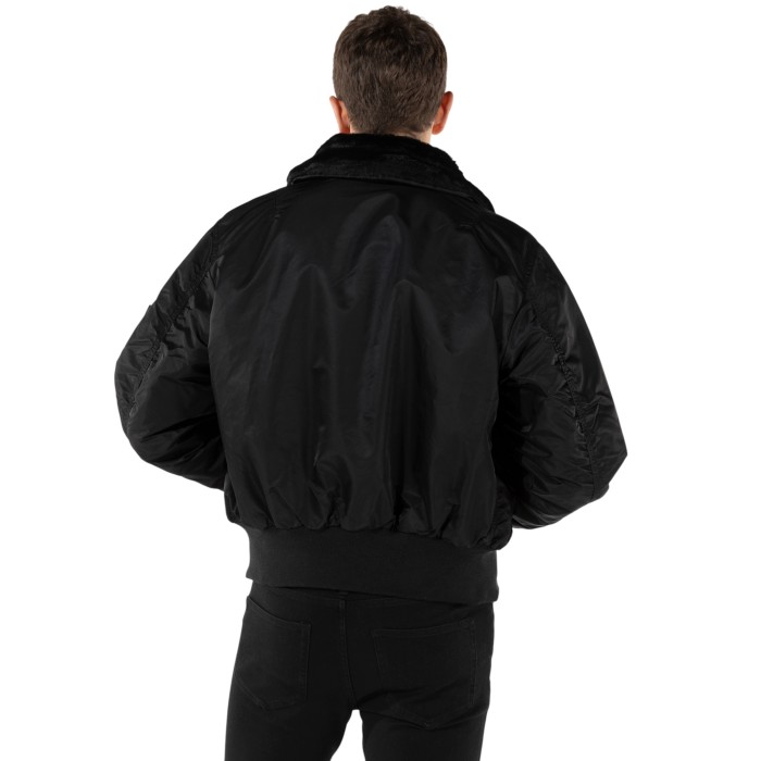 бомбер b-15 flight jacket из америки вид сбоку