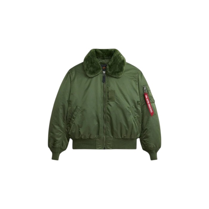 бомбер b-15 flight jacket от бренда alpha industries вид слева