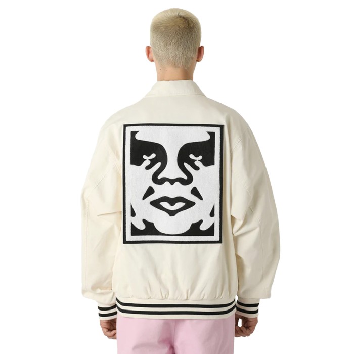 бомбер icon face varsity от бренда obey вид слева