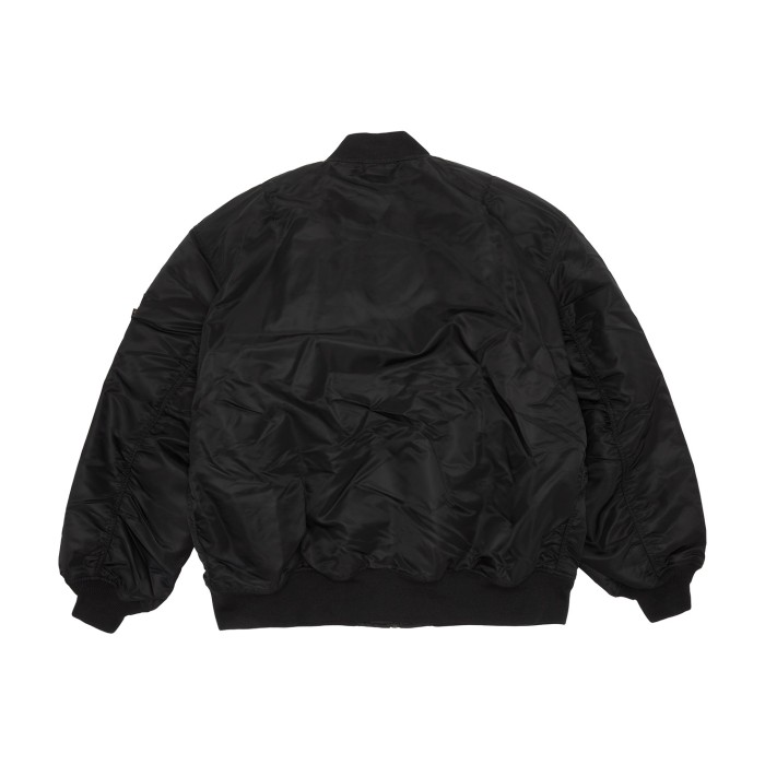 бомбер ma-1 bloodchit flight jacket gen ii от бренда alpha industries вид слева