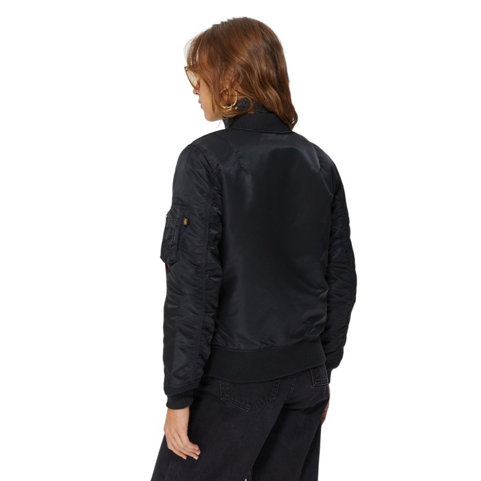 бомбер ma-1 bomber jacket от бренда alpha industries вид слева