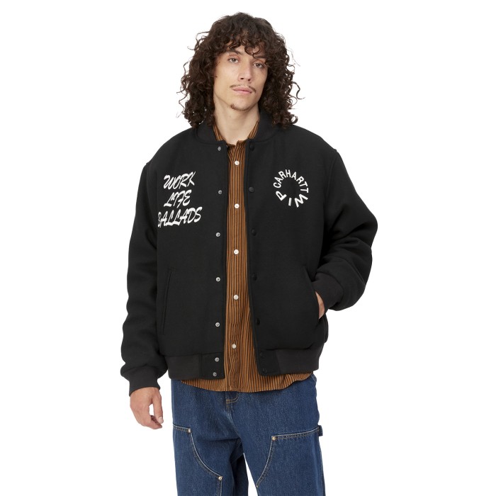 бомбер work varsity bomber CTI032435BLACK фотография