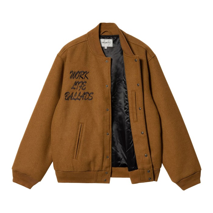 бомбер work varsity bomber из америки вид сбоку