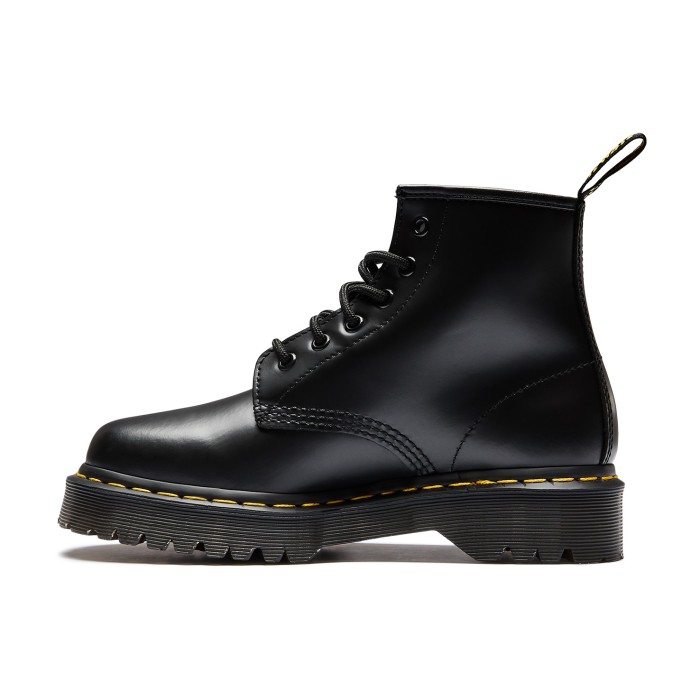 ботинки 101 bex black smooth - качественный продукт вид сбоку